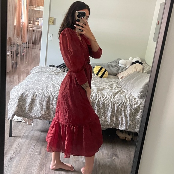 INA red midi dress - Picture 3 of 3
